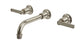 Emerson Two Handle Wall Mount 8.25" Lavatory Faucet with Classic Lever Handles in French Nickel