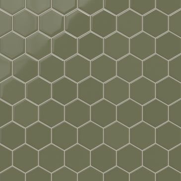 4" Hexagon Original Ceramic Tile in Peabody Gloss