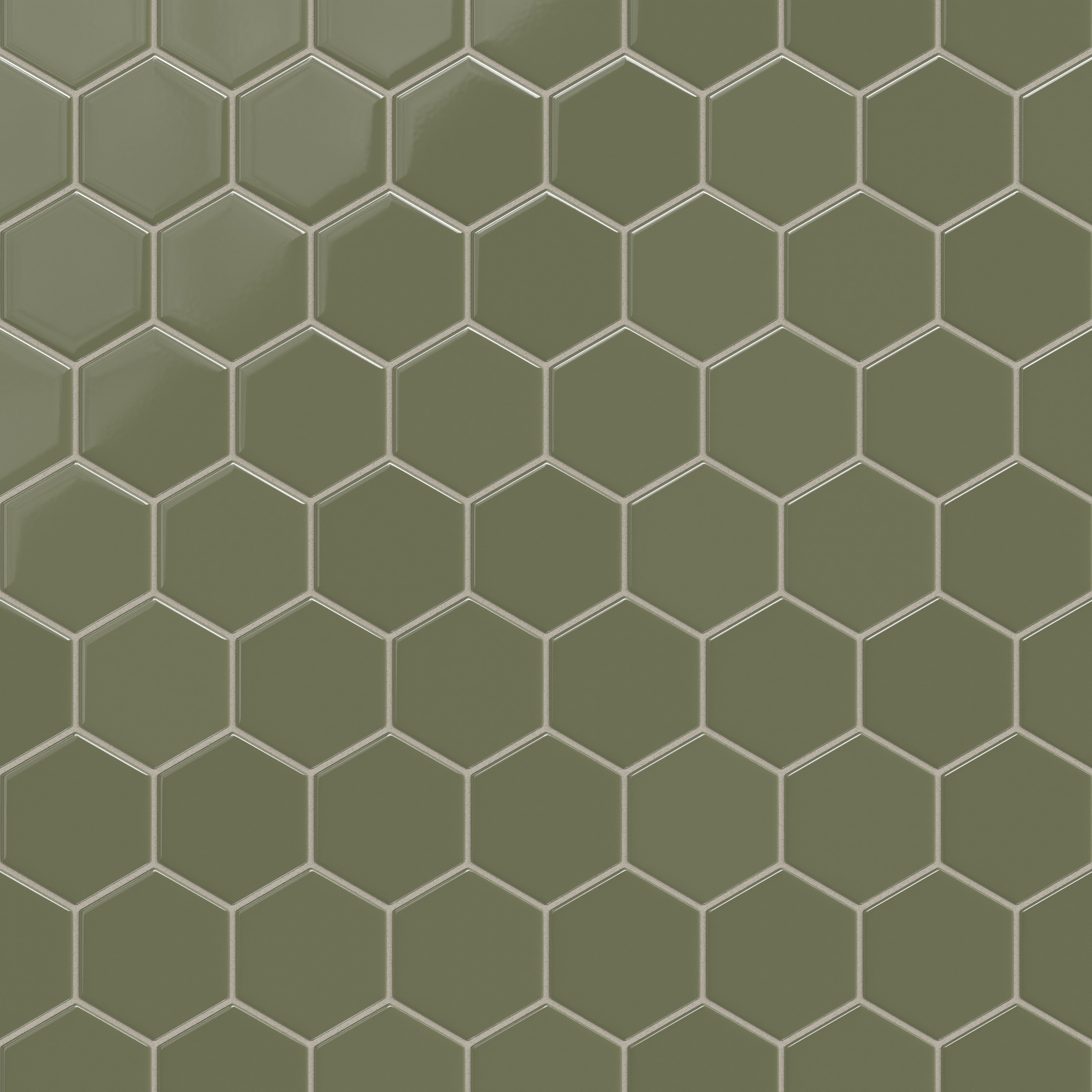 4" Hexagon Original Ceramic Tile in Peabody Gloss