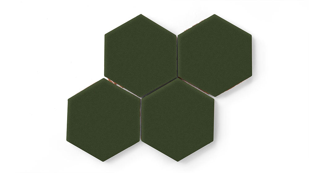 6" Hexagon Original Ceramic Tile in Hunter Green Matte