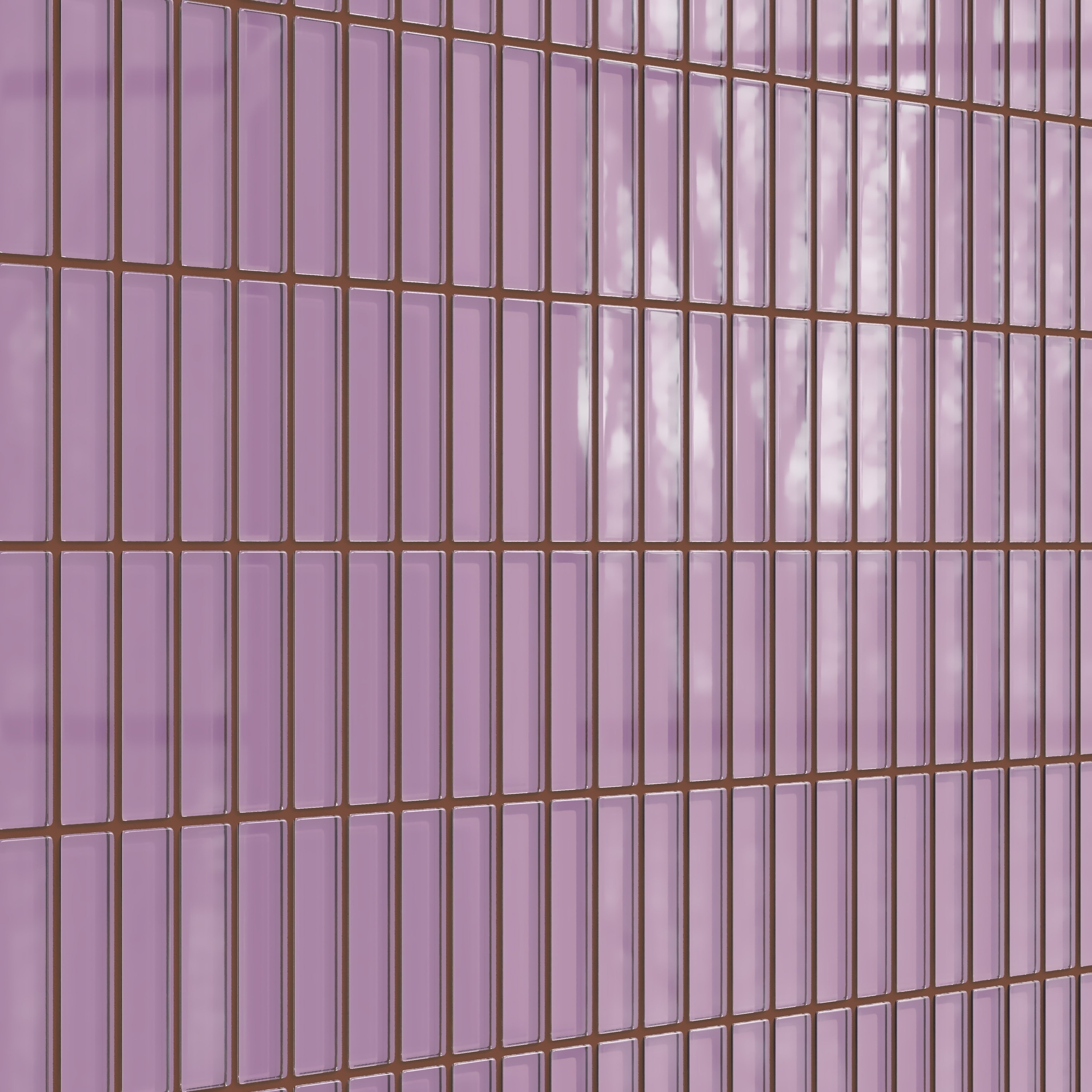 1x4 Straight Set Sheeted Glass Mosaic Tile in Waxbill Gloss