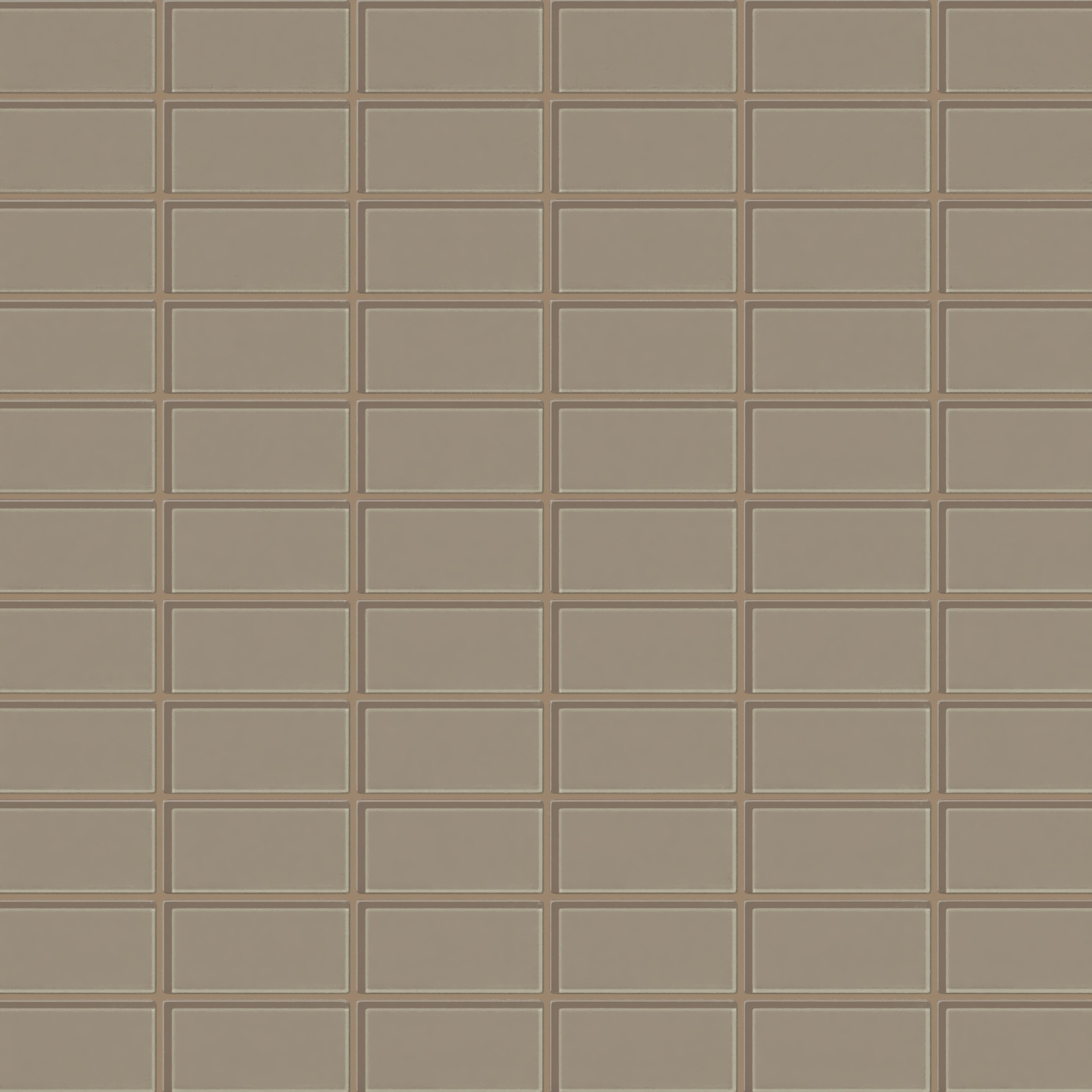 2x4 Straight Set Sheeted Glass Mosaic Tile in Quail Gloss