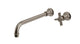 Emerson One Handle Wall Mount 12" Lavatory Faucet with Defined Cross Handle in Antique Nickel
