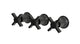 Emerson Three Handle Wall Mount Bath Trim with Diverter/Volume Control and Defined Cross Handles in Oil Rubbed Bronze