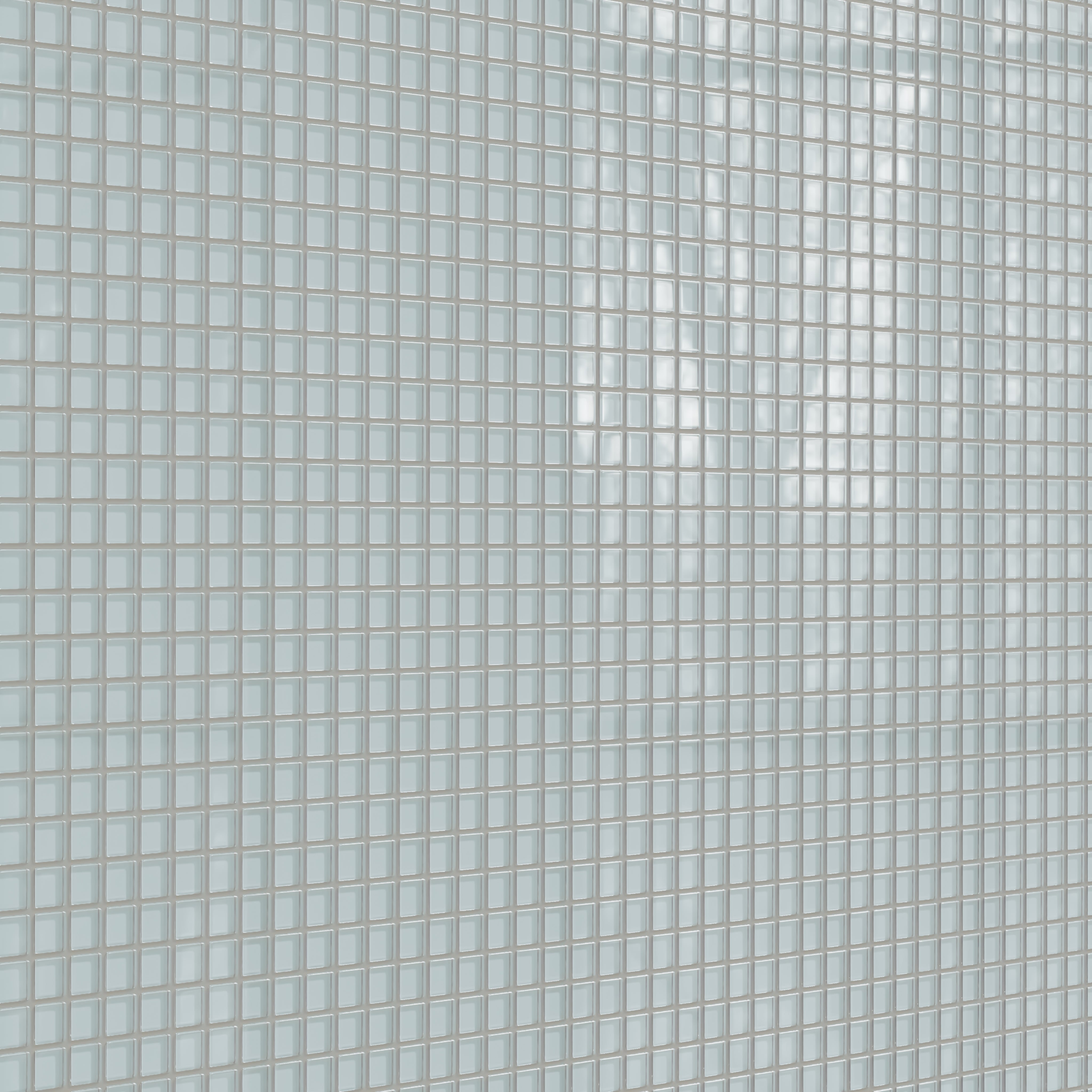 1x1 Straight Set Sheeted Glass Mosaic Tile in Great Blue Heron Gloss