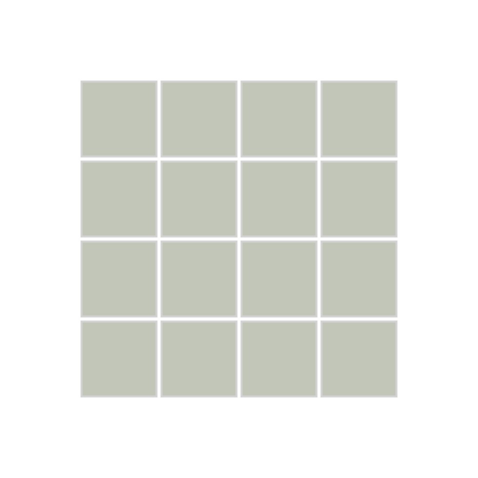 2x2 Straight Set Sheeted Original Ceramic Mosaic Tile in Salton Sea Matte