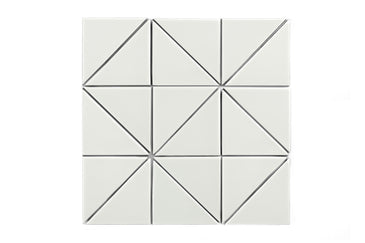 4" Triangle Original Ceramic Tile in Limewash Matte