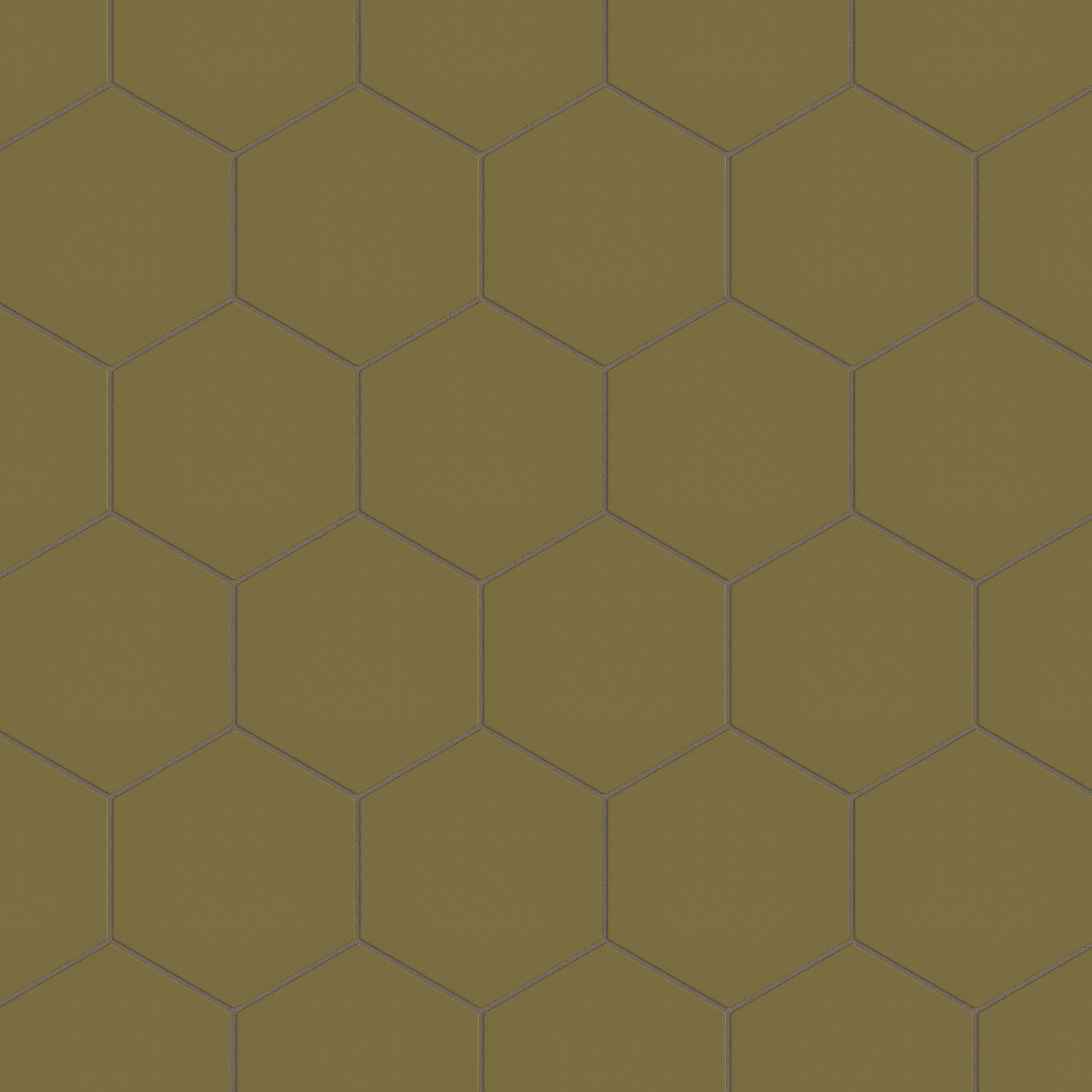 8" Hexagon Natural Press Ceramic Tile in Sap Green Matte