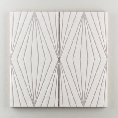 6x12 Handpainted Sample Diamond Contour  in Neutral Motif