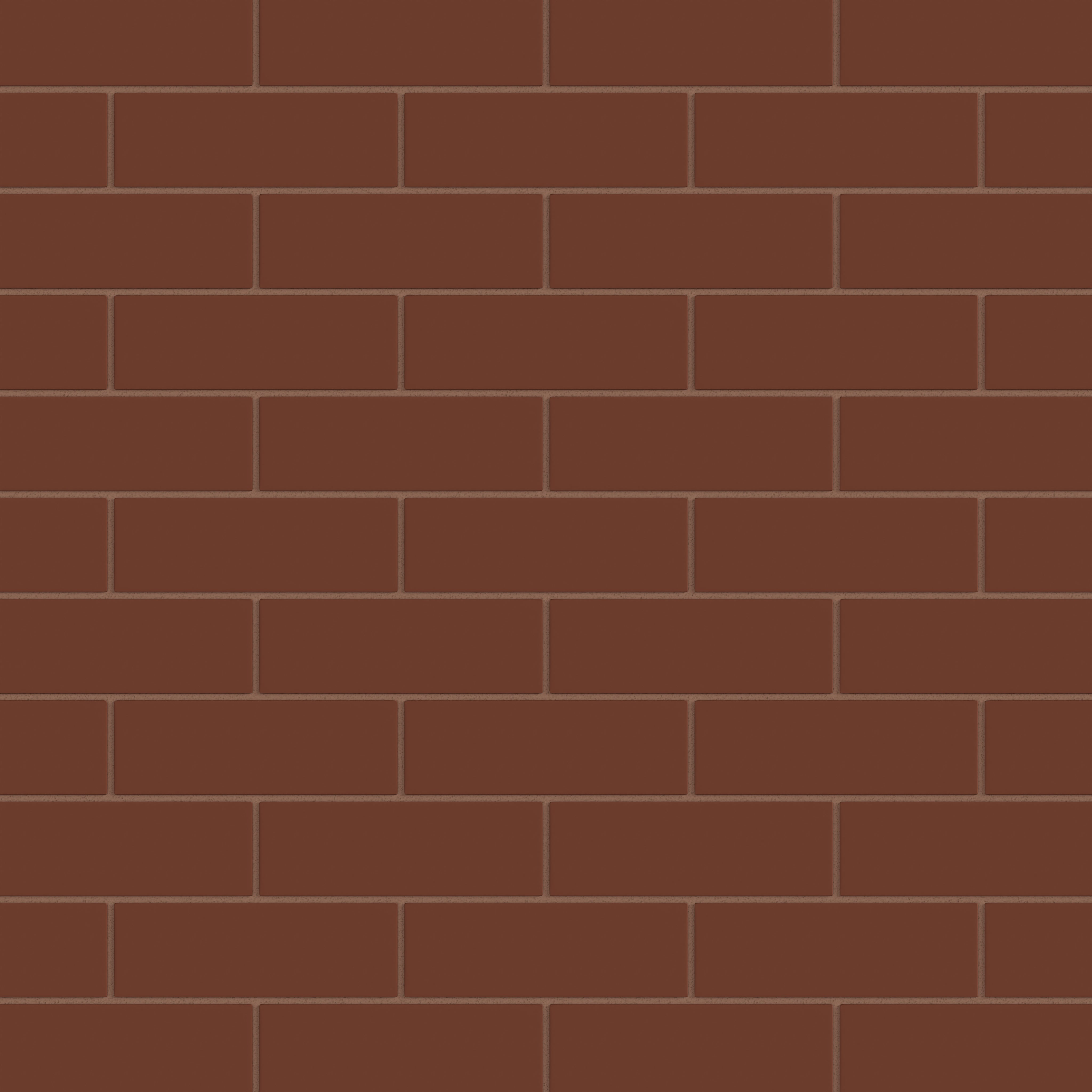 2x6 Natural Press Ceramic Tile in Red Iron Oxide Matte