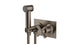 Emerson One Handle Wall Mount Bidet Trim with Defined Cross Handle in Antique Nickel