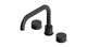 Foundry Two Handle Deck Mount Squaretop Bath Trim with Barrel Knob Handles in Oil Rubbed Bronze
