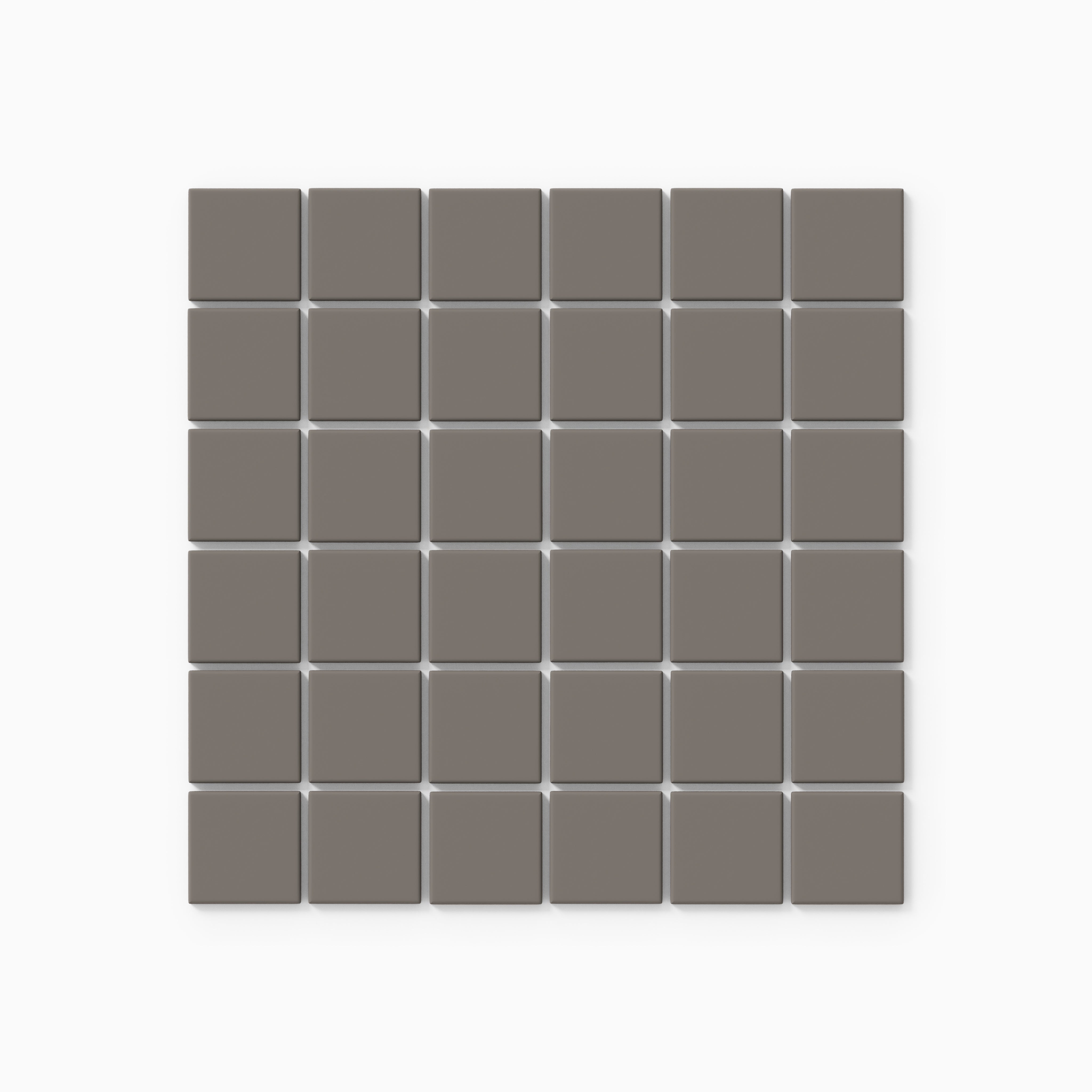 2x2 Straight Set Sheeted Natural Press Ceramic Mosaic Tile in Timberline Matte