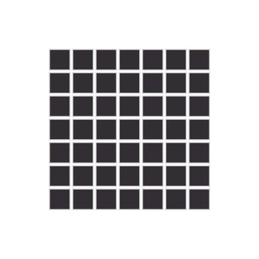 1x1 Straight Set Sheeted Original Ceramic Mosaic Tile in Graphite