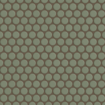 Penny Round Sheeted Original Ceramic Mosaic Tile in Peabody Matte