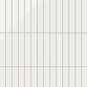 1x6 Straight Set Sheeted Original Ceramic Mosaic Tile in Calcite Gloss