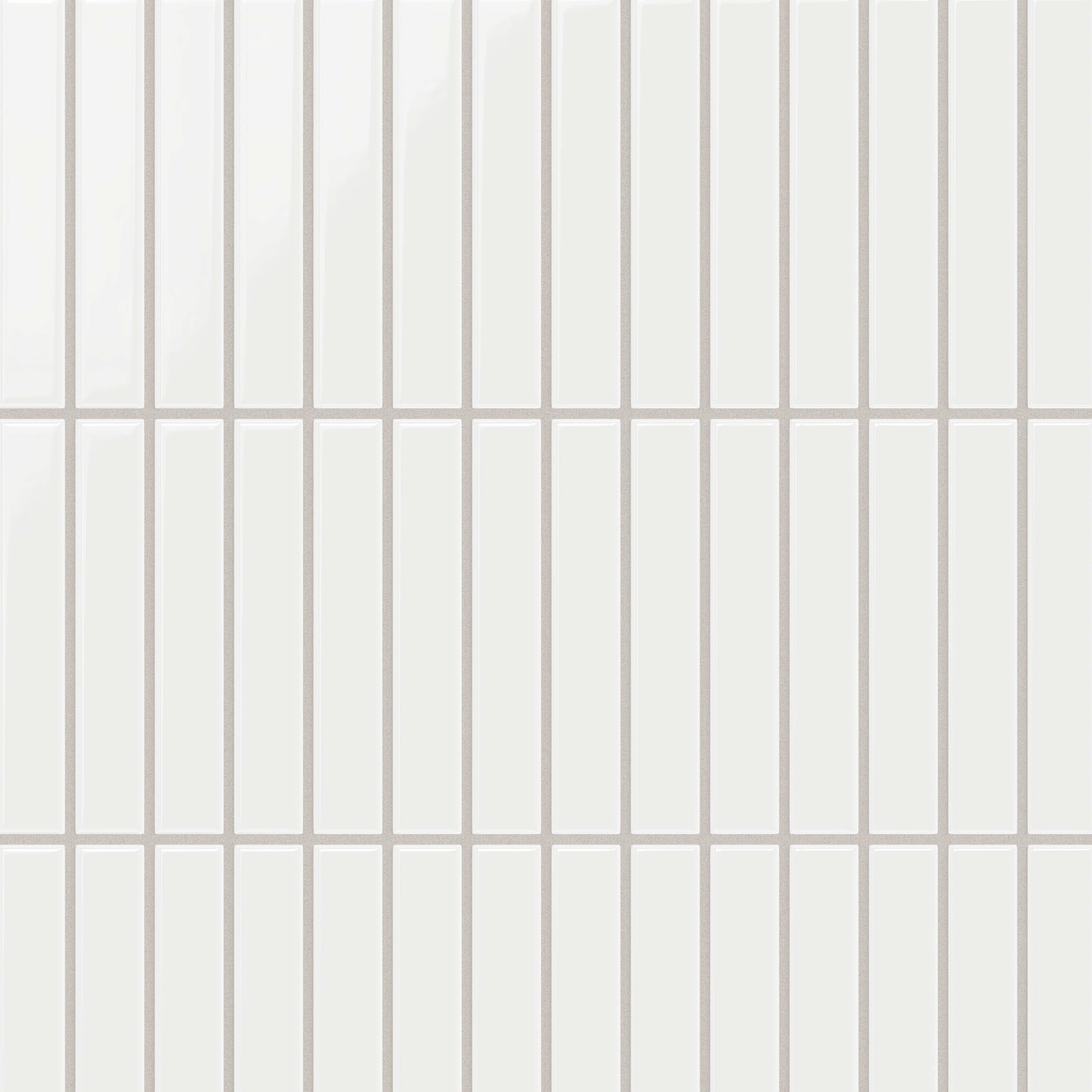 1x6 Straight Set Sheeted Original Ceramic Mosaic Tile in Calcite Gloss