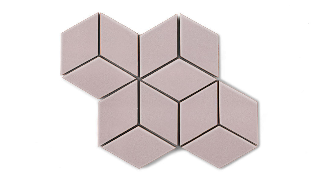 Small Diamond Sheeted - Escher Original Ceramic Mosaic Tile in Painted Sky Gloss