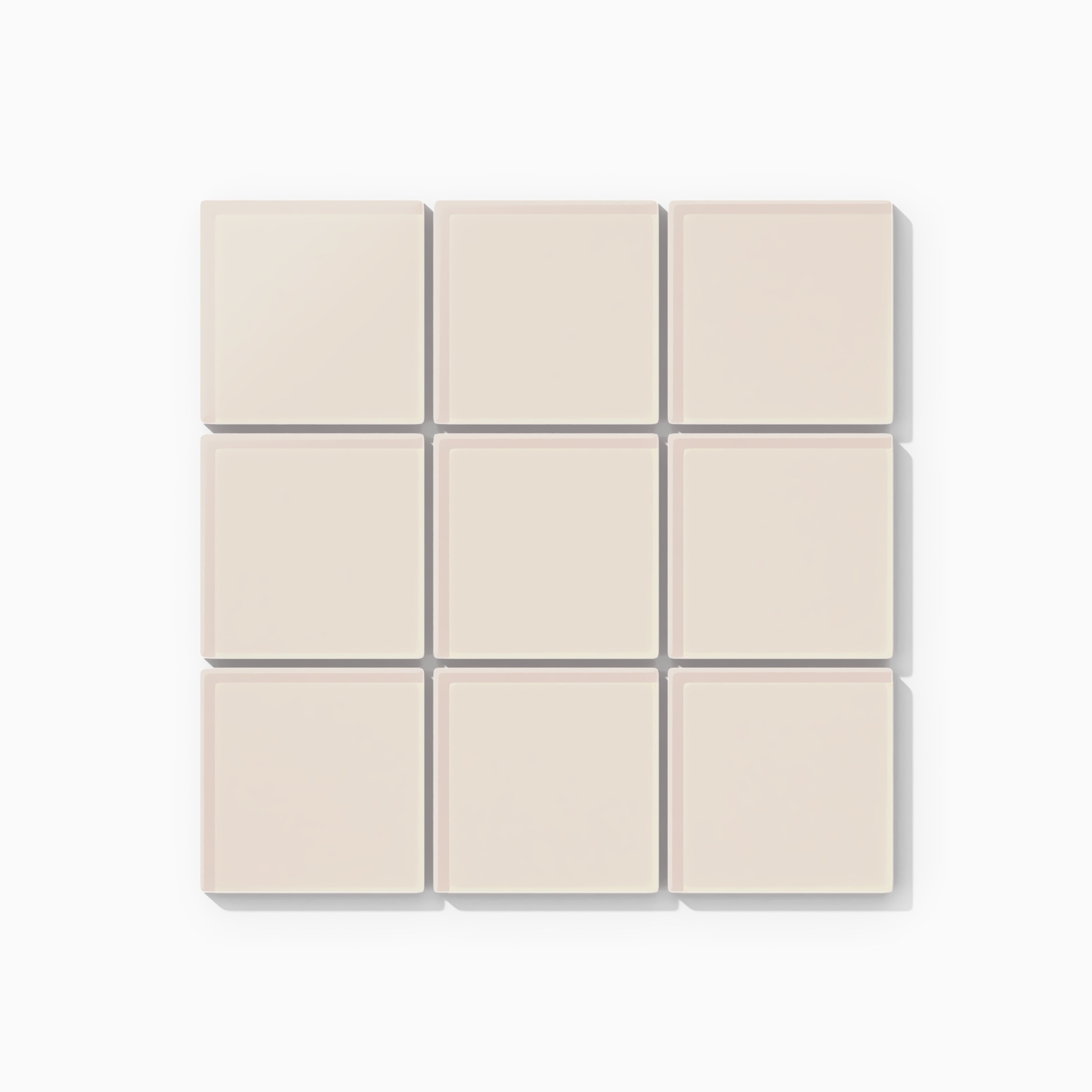 3x3 Straight Set Sheeted Glass Mosaic Tile in Sandpiper Matte