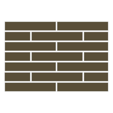 1x6 Half Offset Sheeted Original Ceramic Mosaic Tile in Bonsai Matte