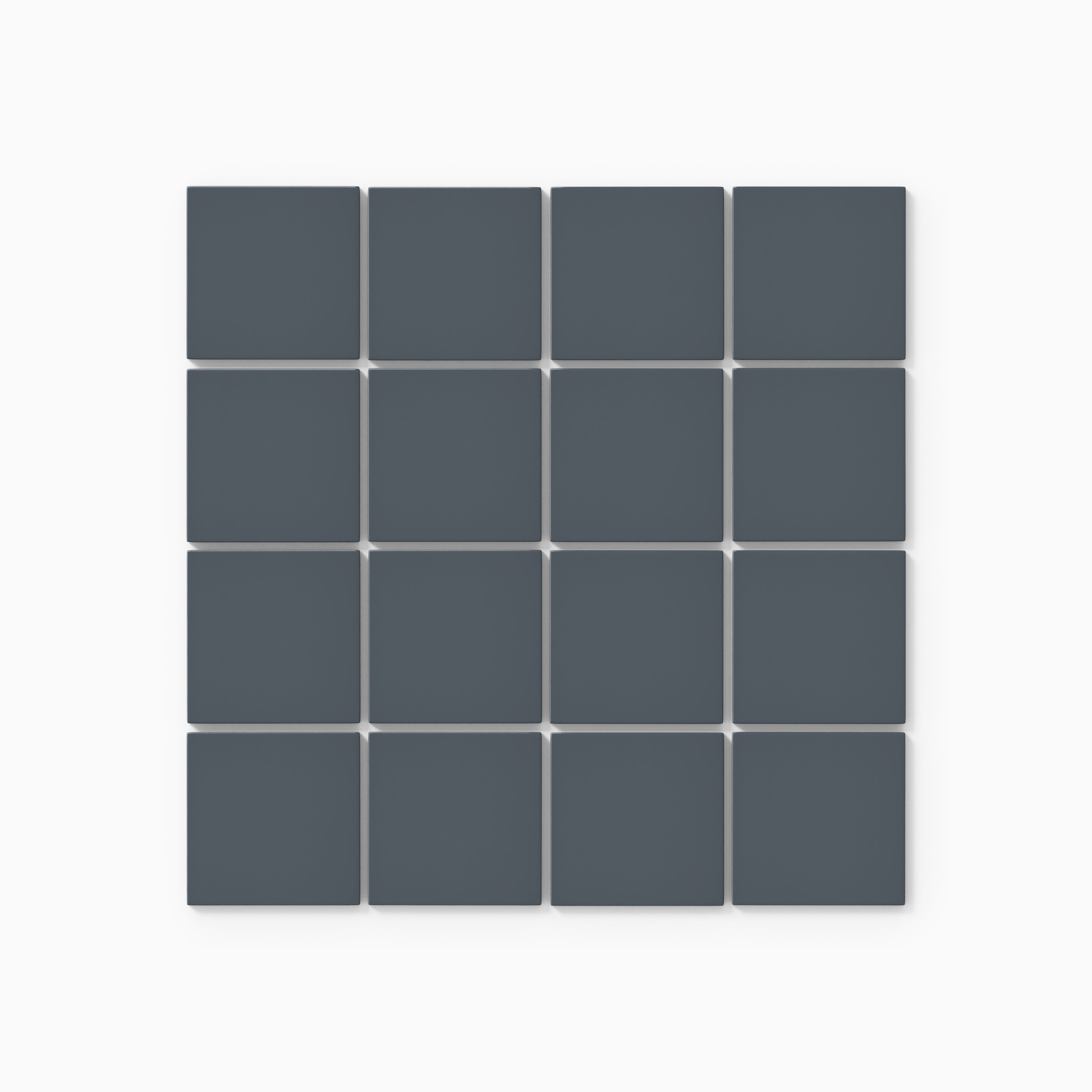 3x3 Straight Set Sheeted Natural Press Ceramic Mosaic Tile in Indigo Gloss