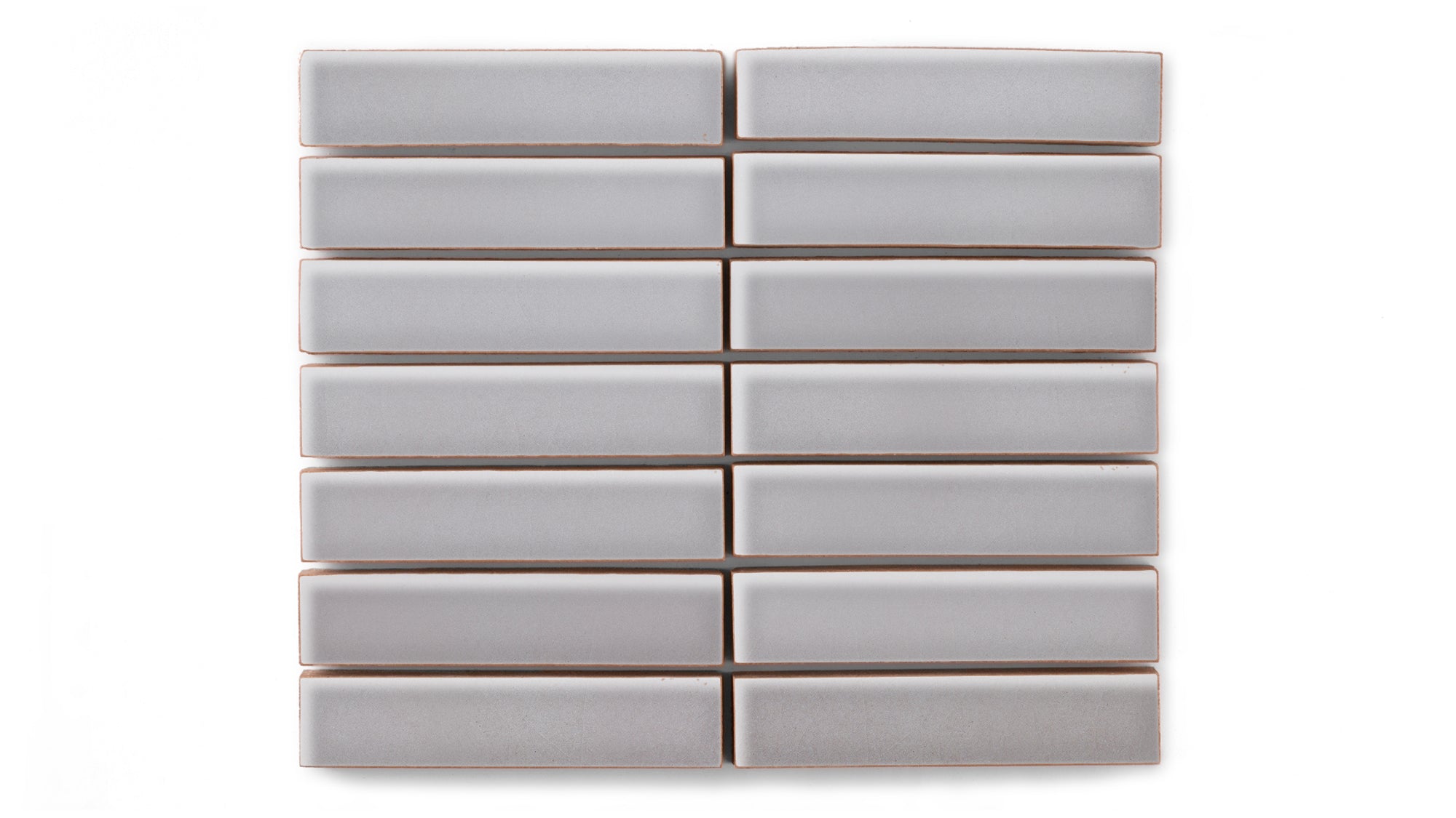 1x4 Straight Set Sheeted Original Ceramic Mosaic Tile in Dust Storm Gloss