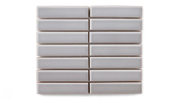 1x4 Straight Set Sheeted Original Ceramic Mosaic Tile in Dust Storm Gloss