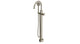 Emerson One Handle Floor Mount Gooseneck Bath Trim with Hand Shower and Classic Cross Handle in French Nickel