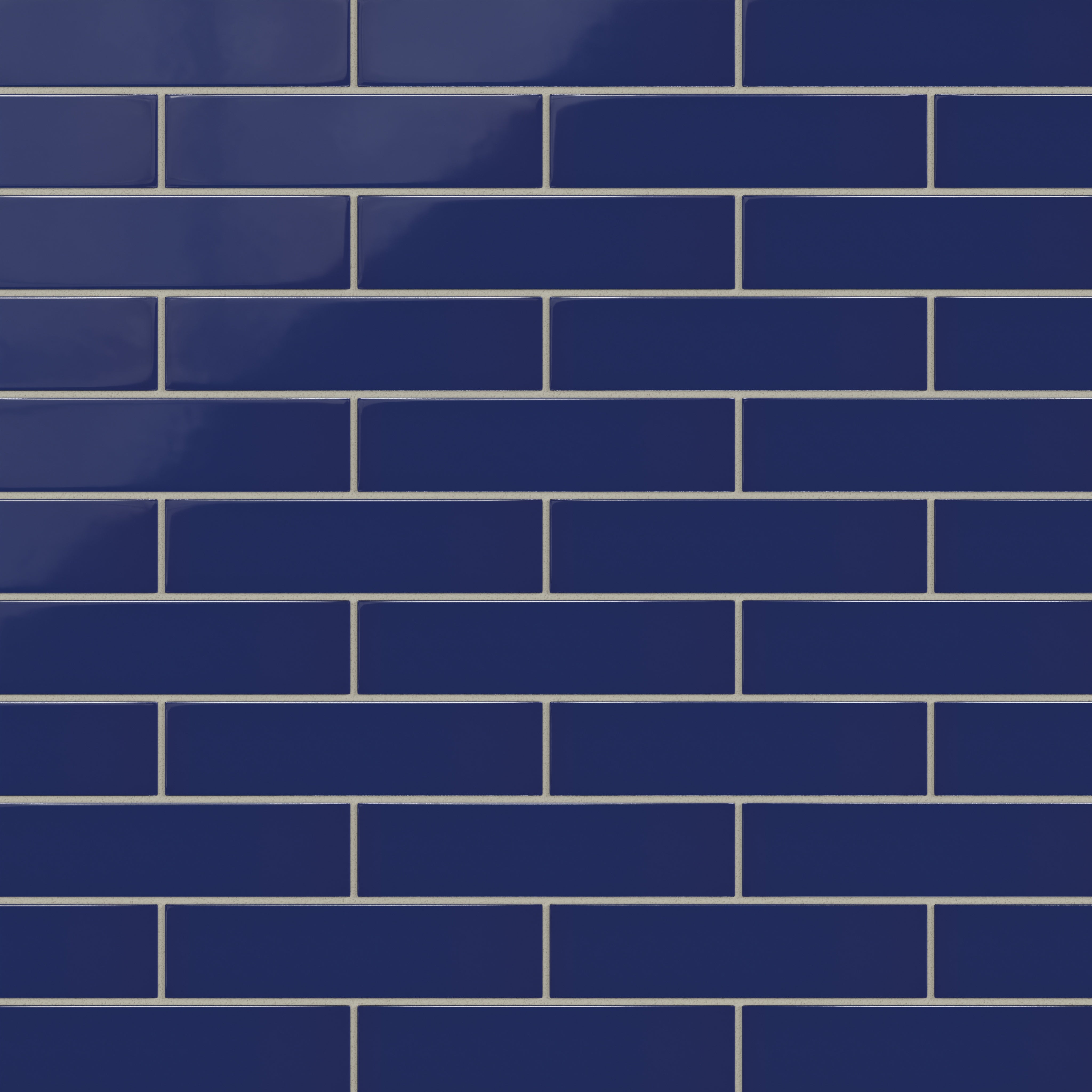2x8 Natural Press Ceramic Tile in Ultramarine Gloss