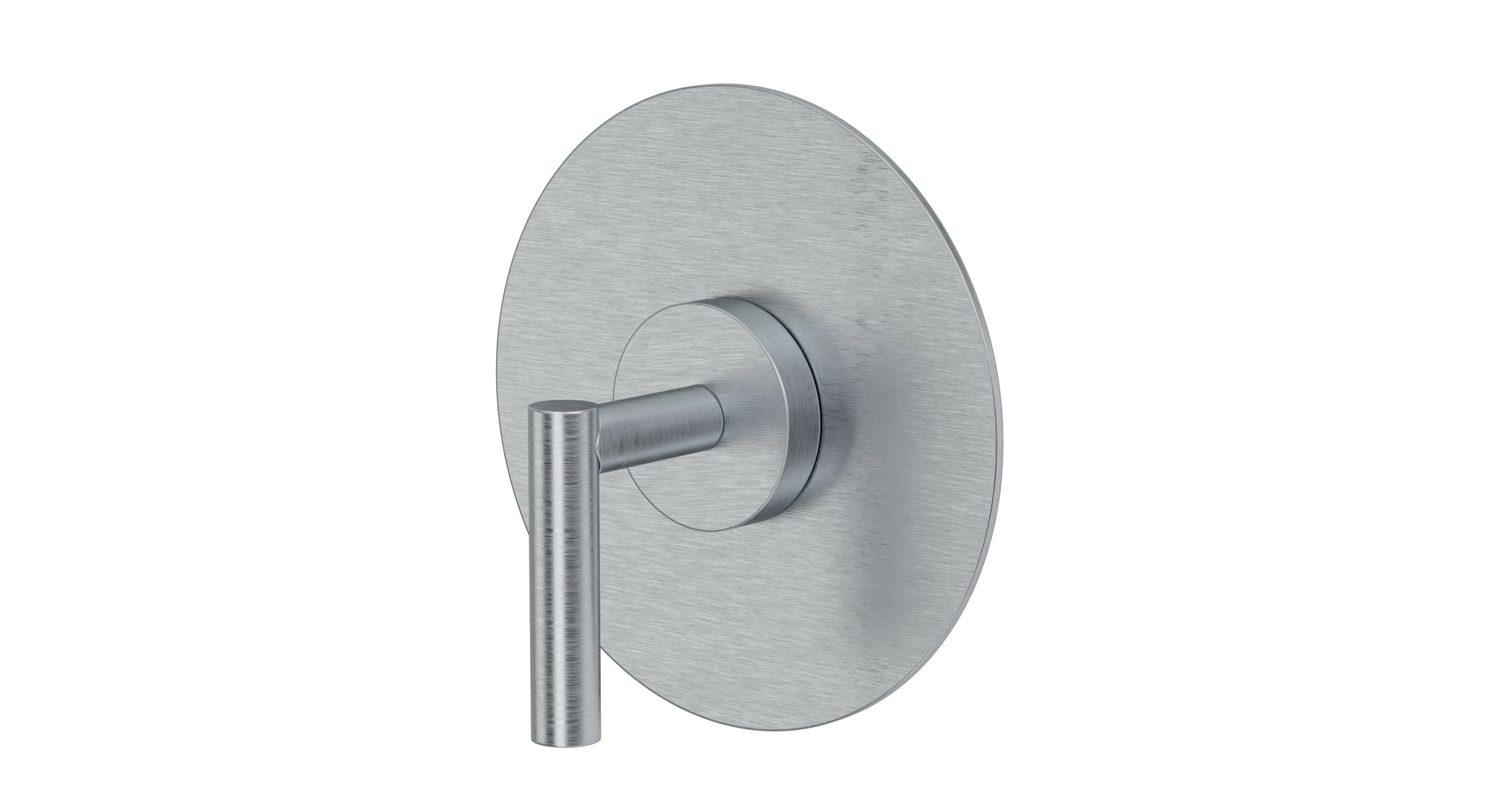 Contour One Handle Wall Mount Shower Trim with Soft Lever Handle in Satin Chrome