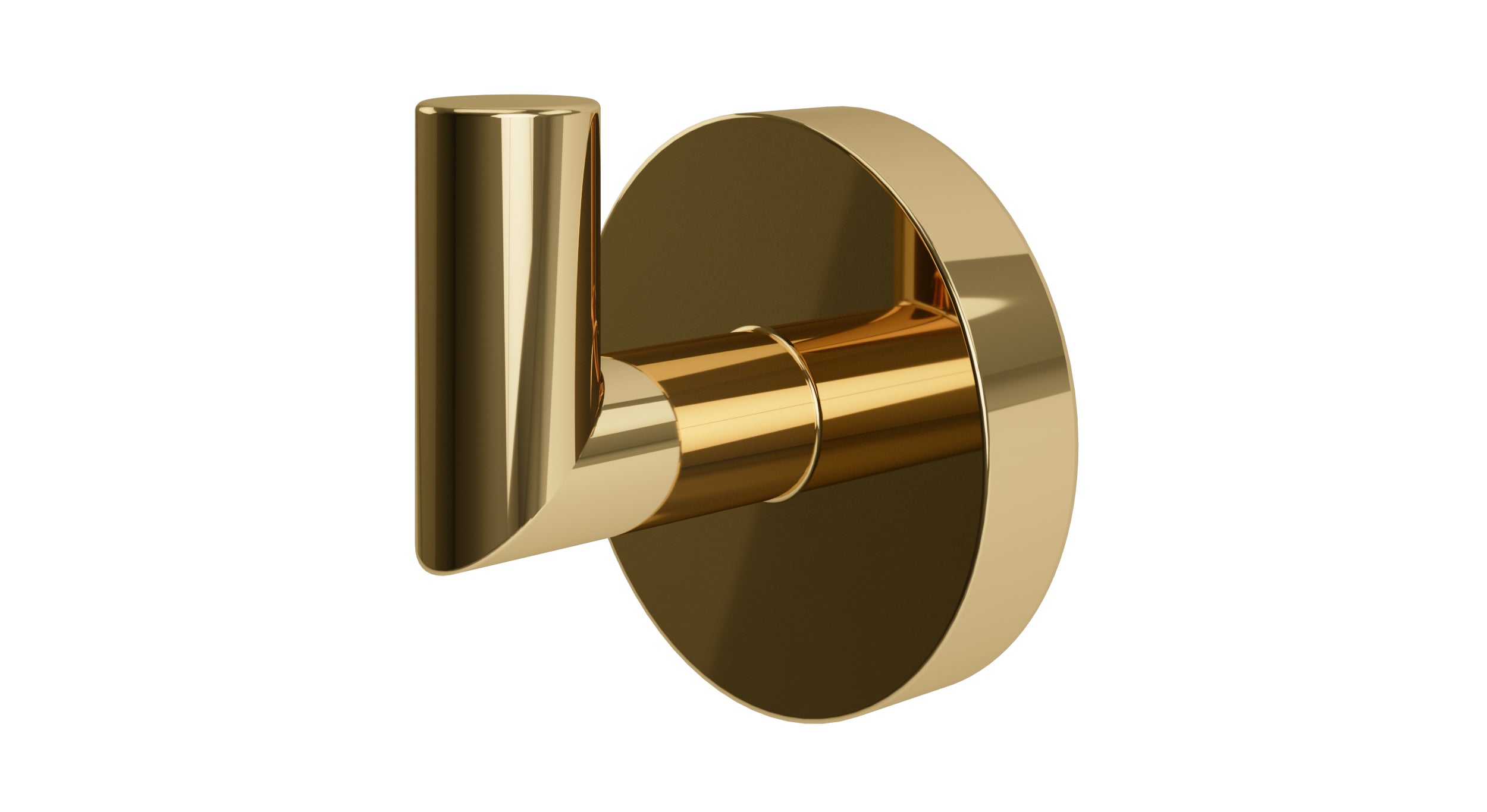 Contour Robe Hook in Polished Brass