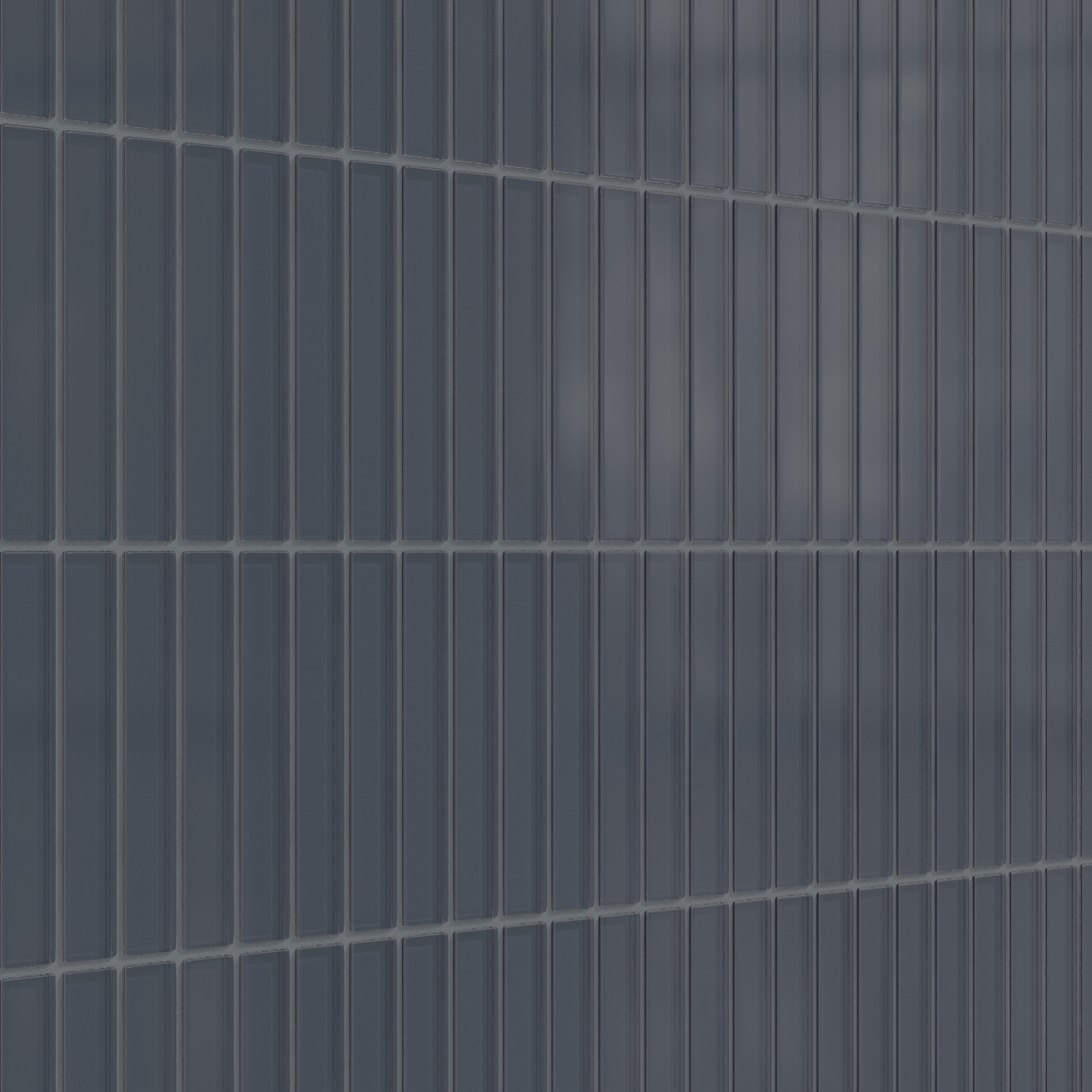 1x6 Straight Set Sheeted Glass Mosaic Tile in Junco Matte