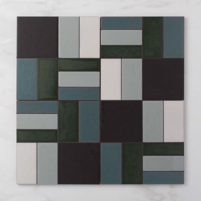 8x8 Handpainted Sample Grange  in Cool Motif