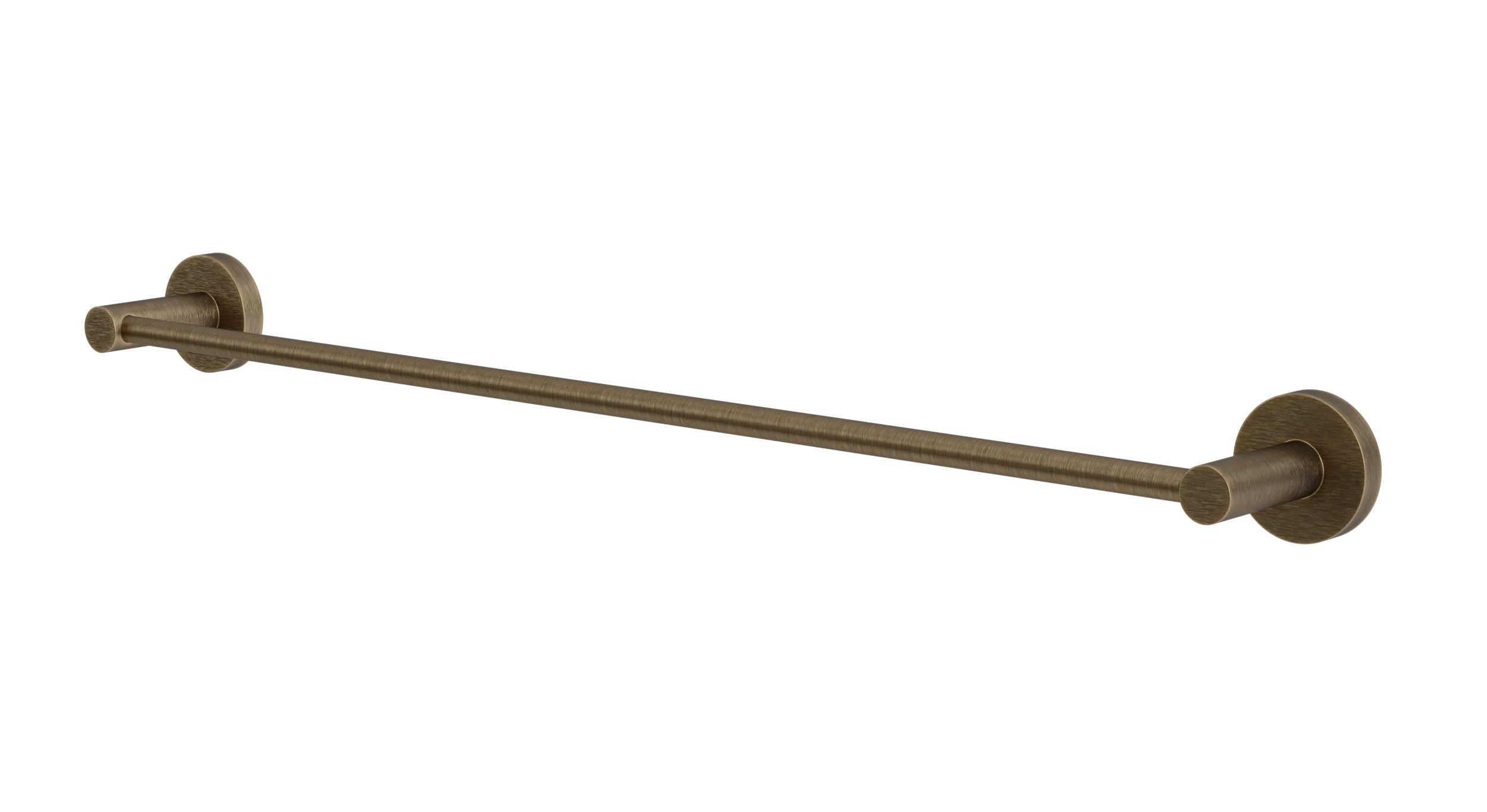 Flatiron Round Towel Bar 24" in Antique Brass
