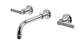 Emerson Two Handle Wall Mount 8.25" Lavatory Faucet with Classic Lever Handles in Polished Chrome