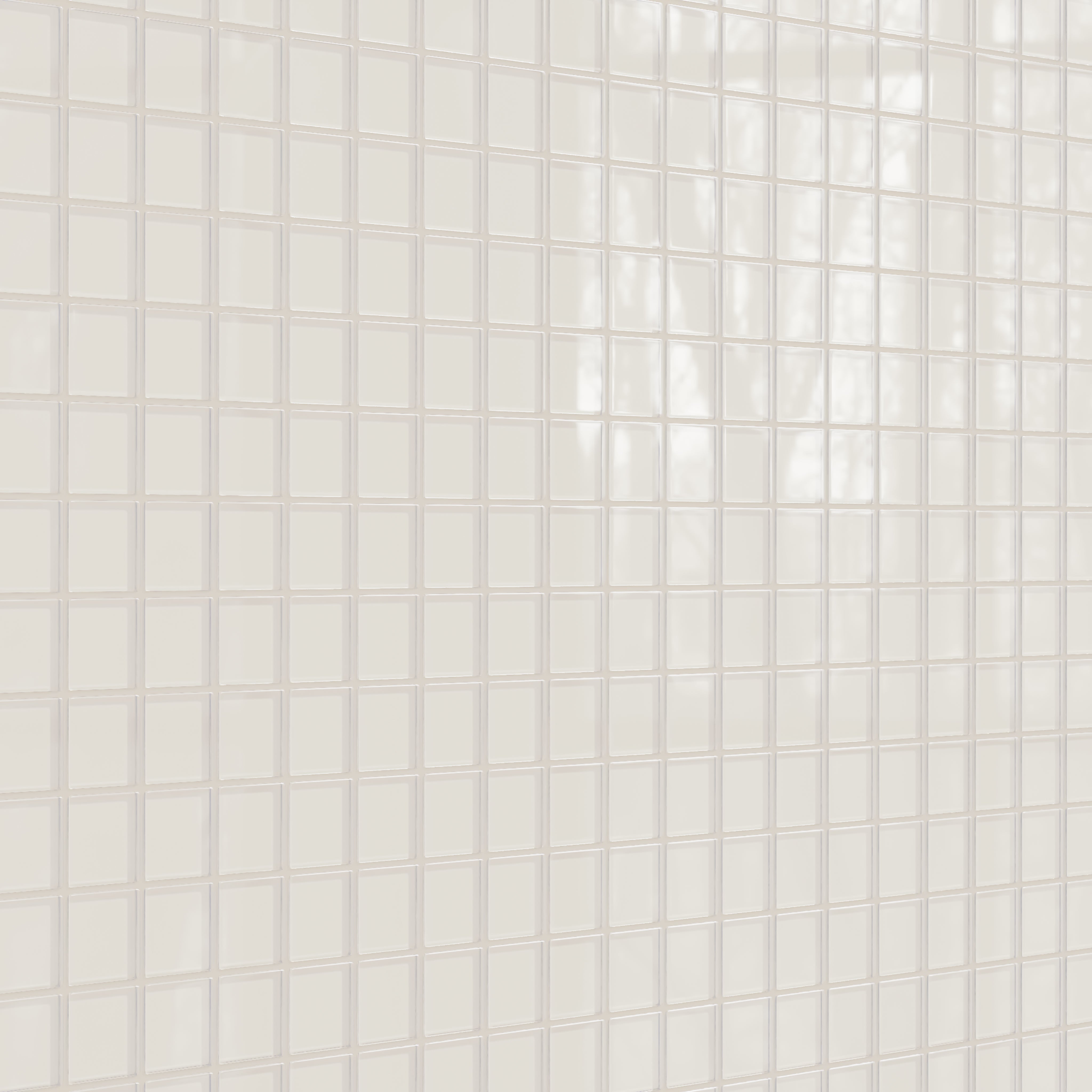 2x2 Straight Set Sheeted Glass Mosaic Tile in Dove Gloss