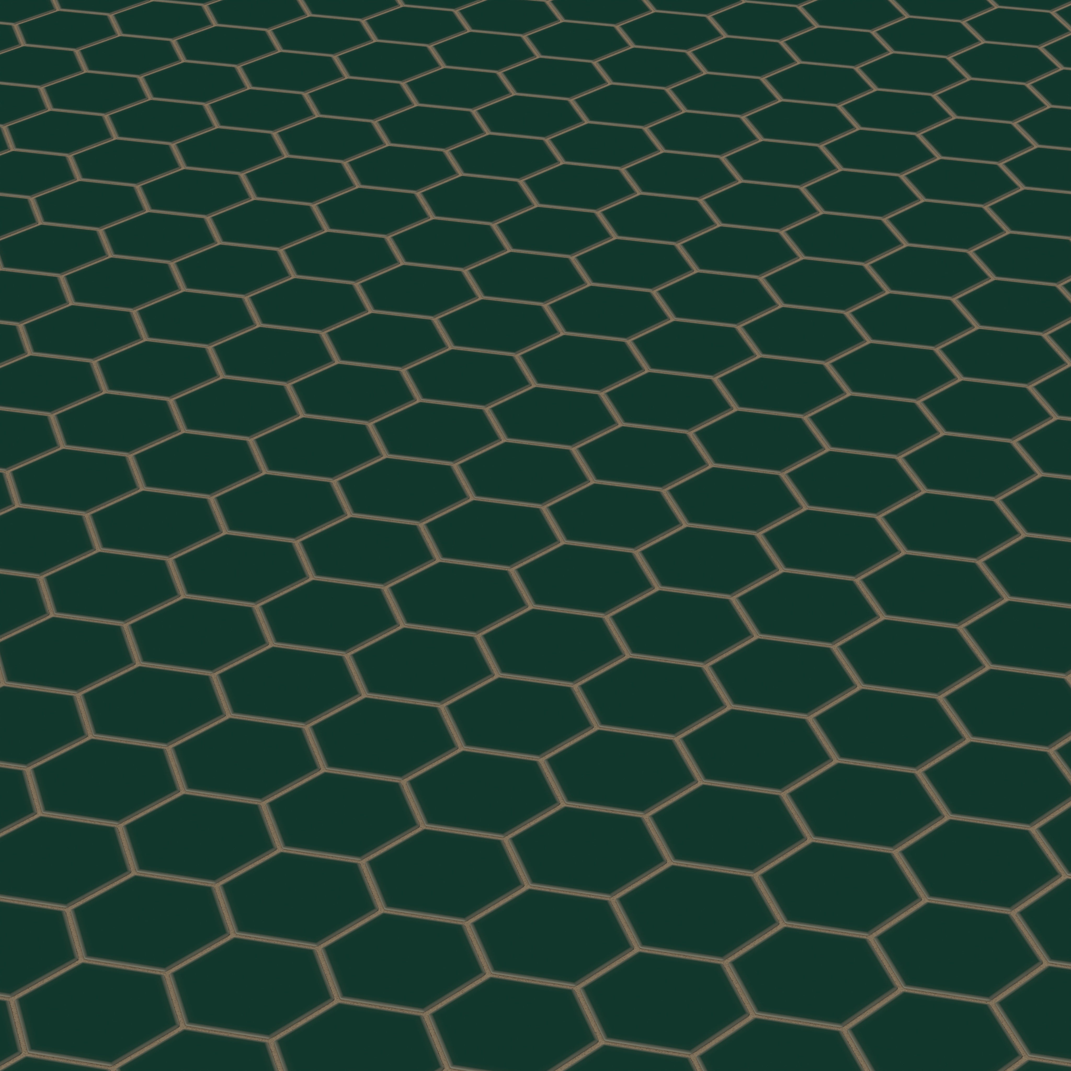 4" Hexagon Original Ceramic Tile in Evergreen Matte