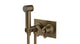 Emerson One Handle Wall Mount Bidet Trim with Defined Cross Handle in Antique Brass