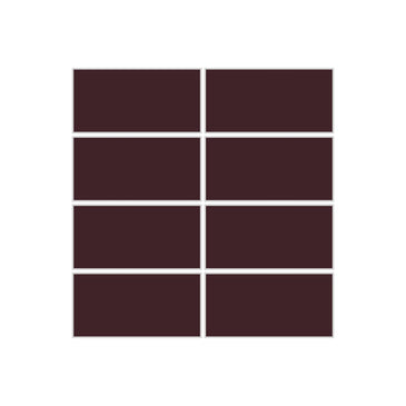2x4 Straight Set Sheeted Original Ceramic Mosaic Tile in Redwood