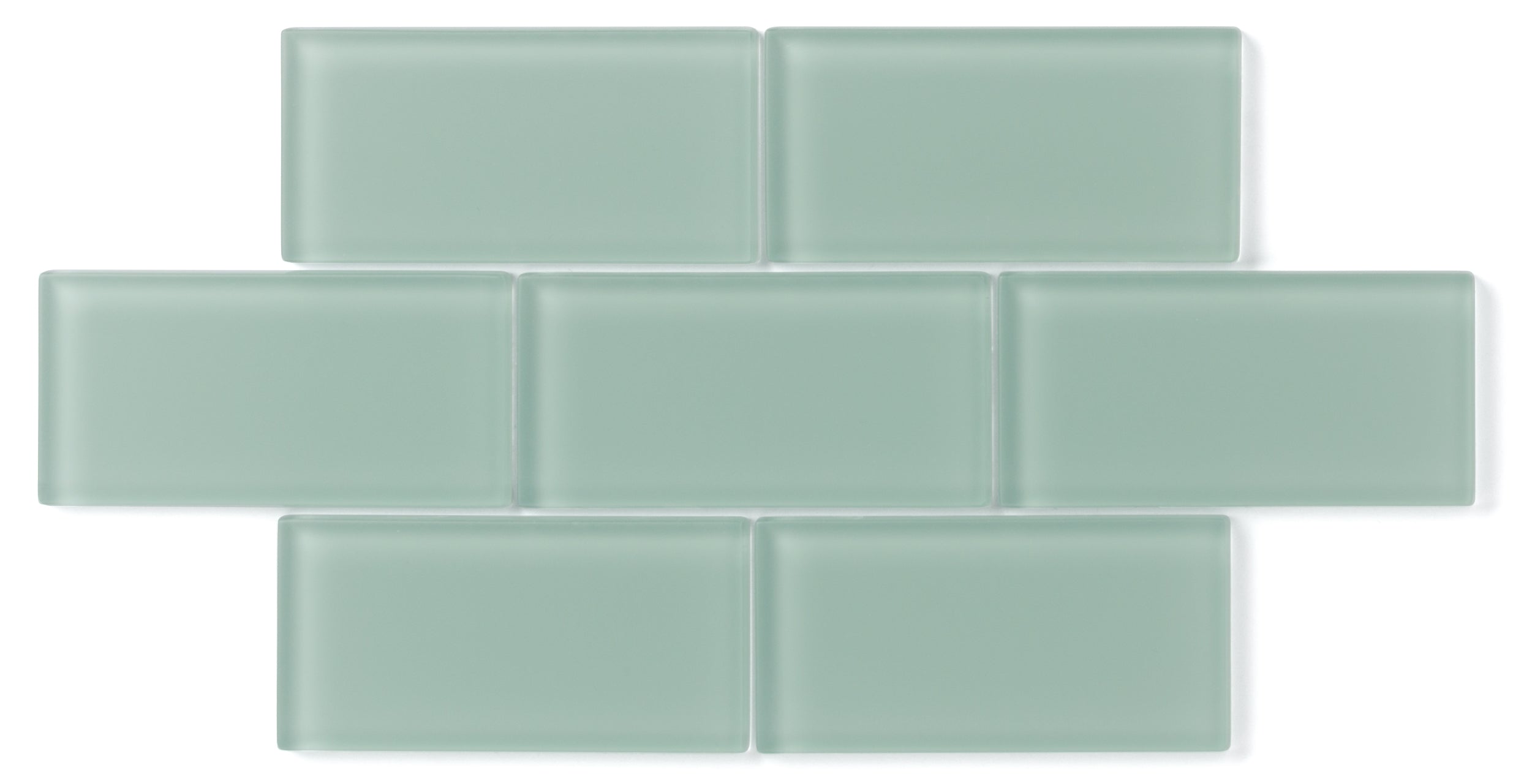 1x4 Herringbone Sheeted Glass Mosaic Tile in Kingfisher Matte