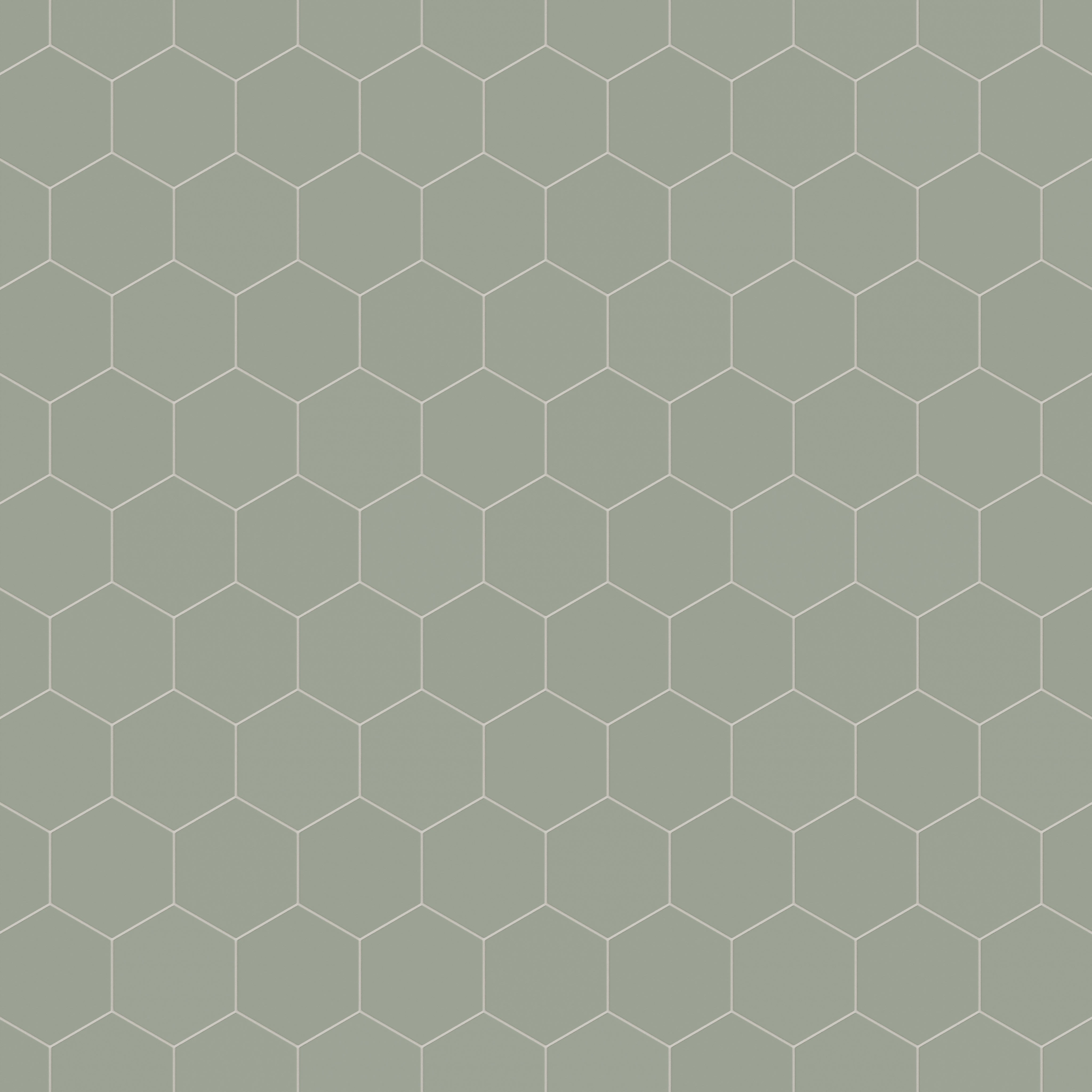 8" Hexagon Natural Press Ceramic Tile in Terre Verte Matte