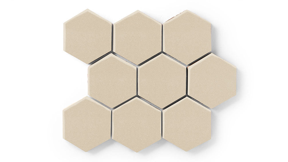 4" Hexagon Original Ceramic Tile in Dolomite Matte
