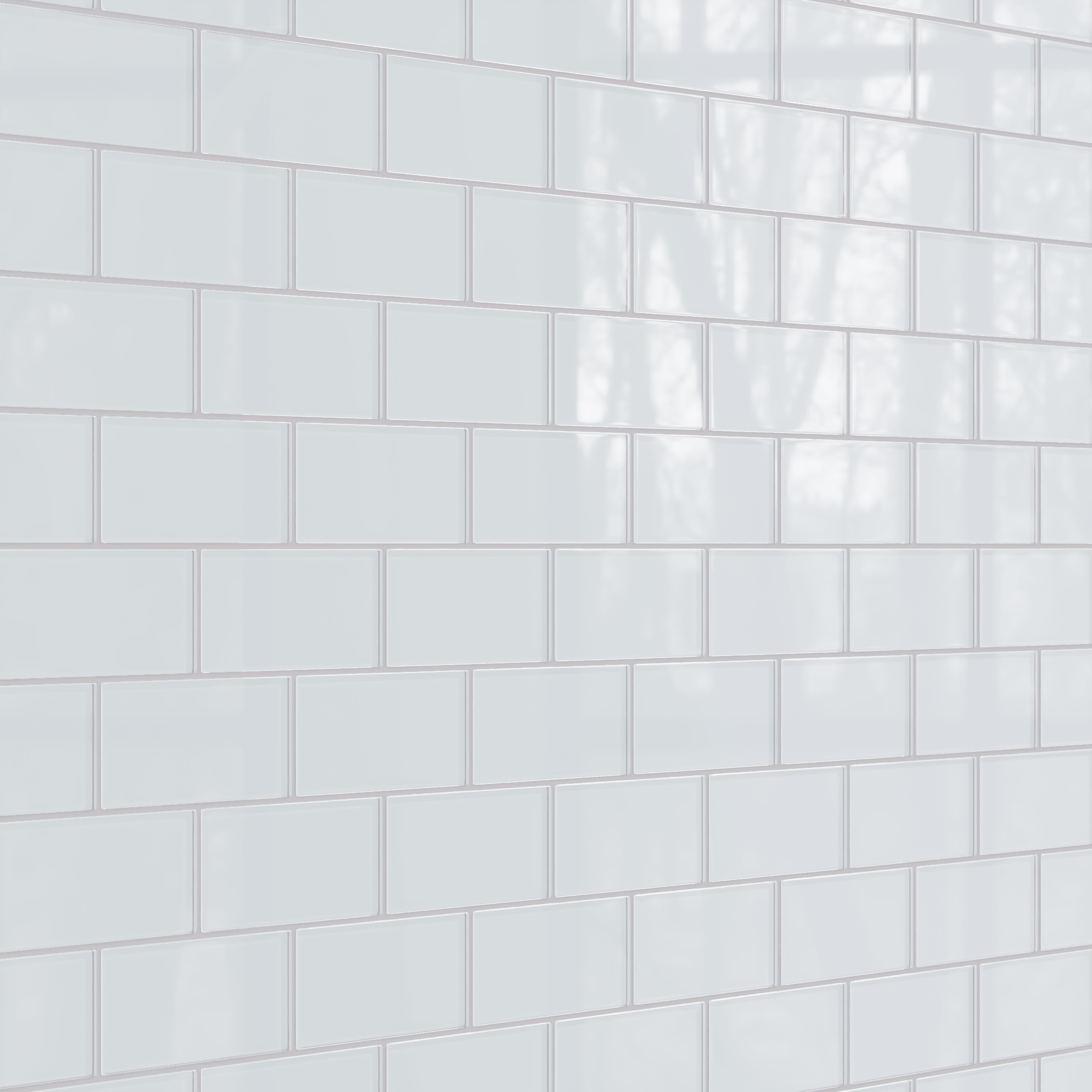 3x6 Glass Tile in Snowy Owl Gloss