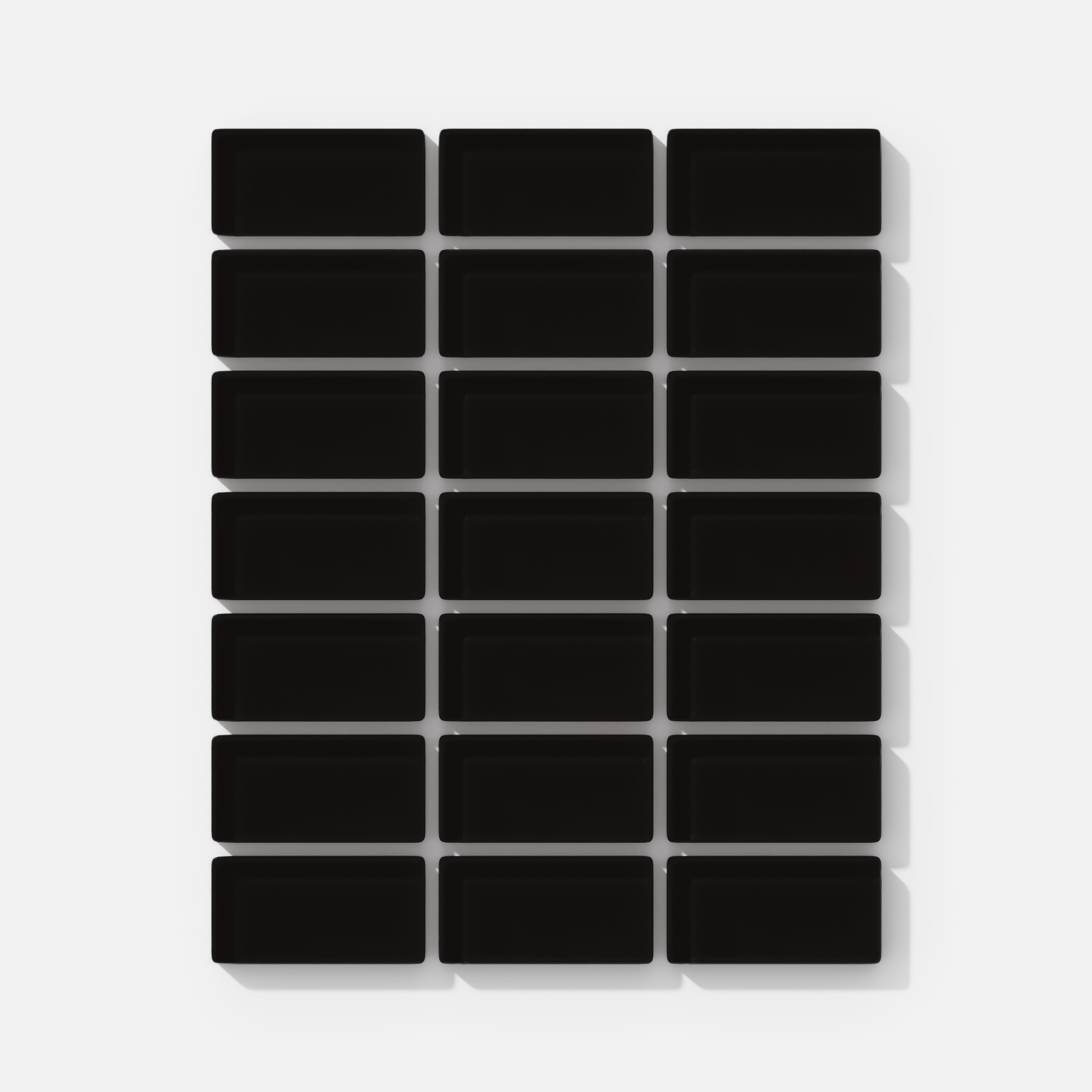 1x2 Straight Set Sheeted Glass Mosaic Tile in Condor Gloss