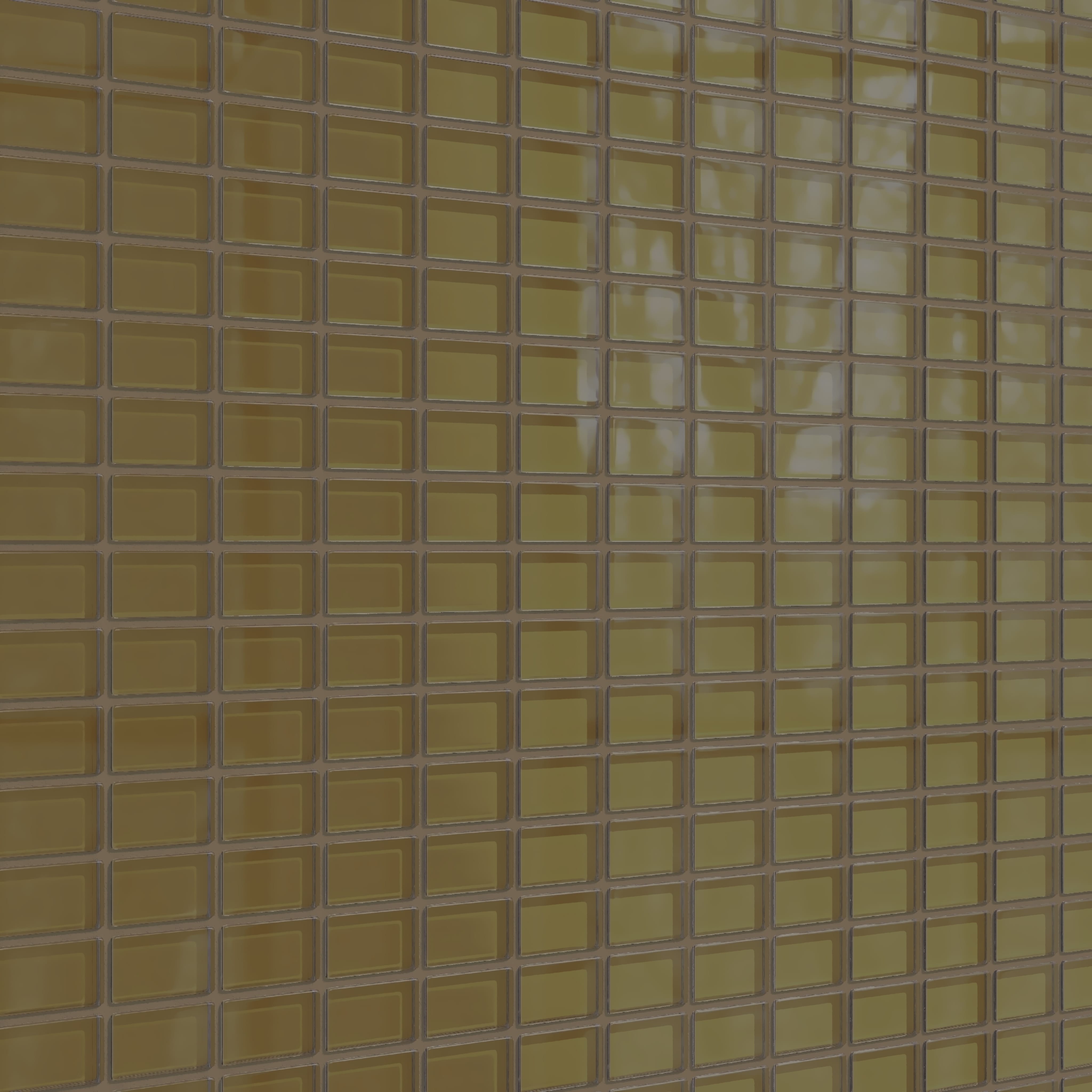 1x2 Straight Set Sheeted Glass Mosaic Tile in Merlin Gloss