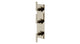 Flatiron Three Handle Wall Mount Shower Trim with Linear Lever Handles in Polished Nickel