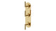 Contour Three Handle Wall Mount Shower Trim with Soft Lever Handles in Polished Brass