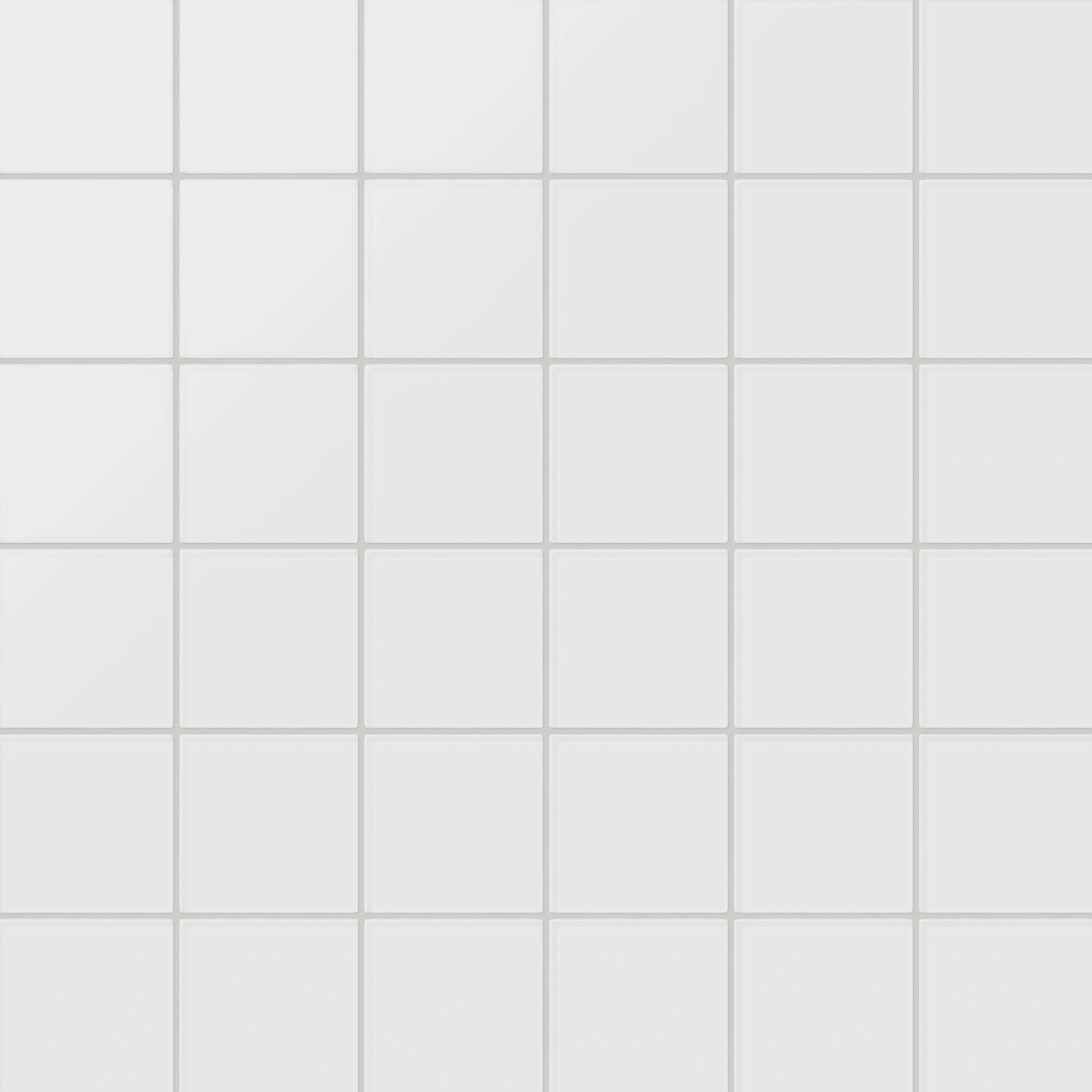 4x4 Glass Tile in Egret Matte
