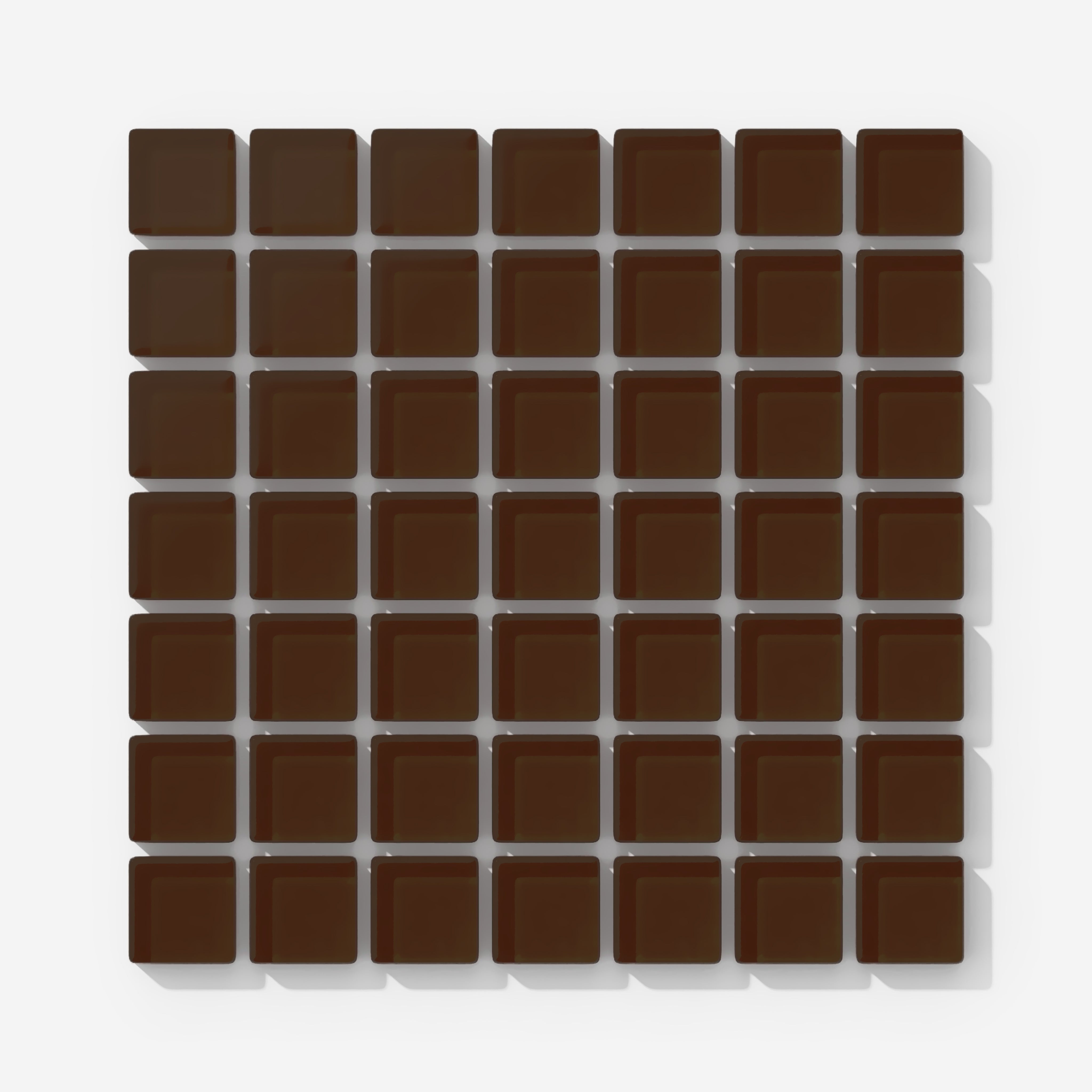 1x1 Straight Set Sheeted Glass Mosaic Tile in Thrasher Matte