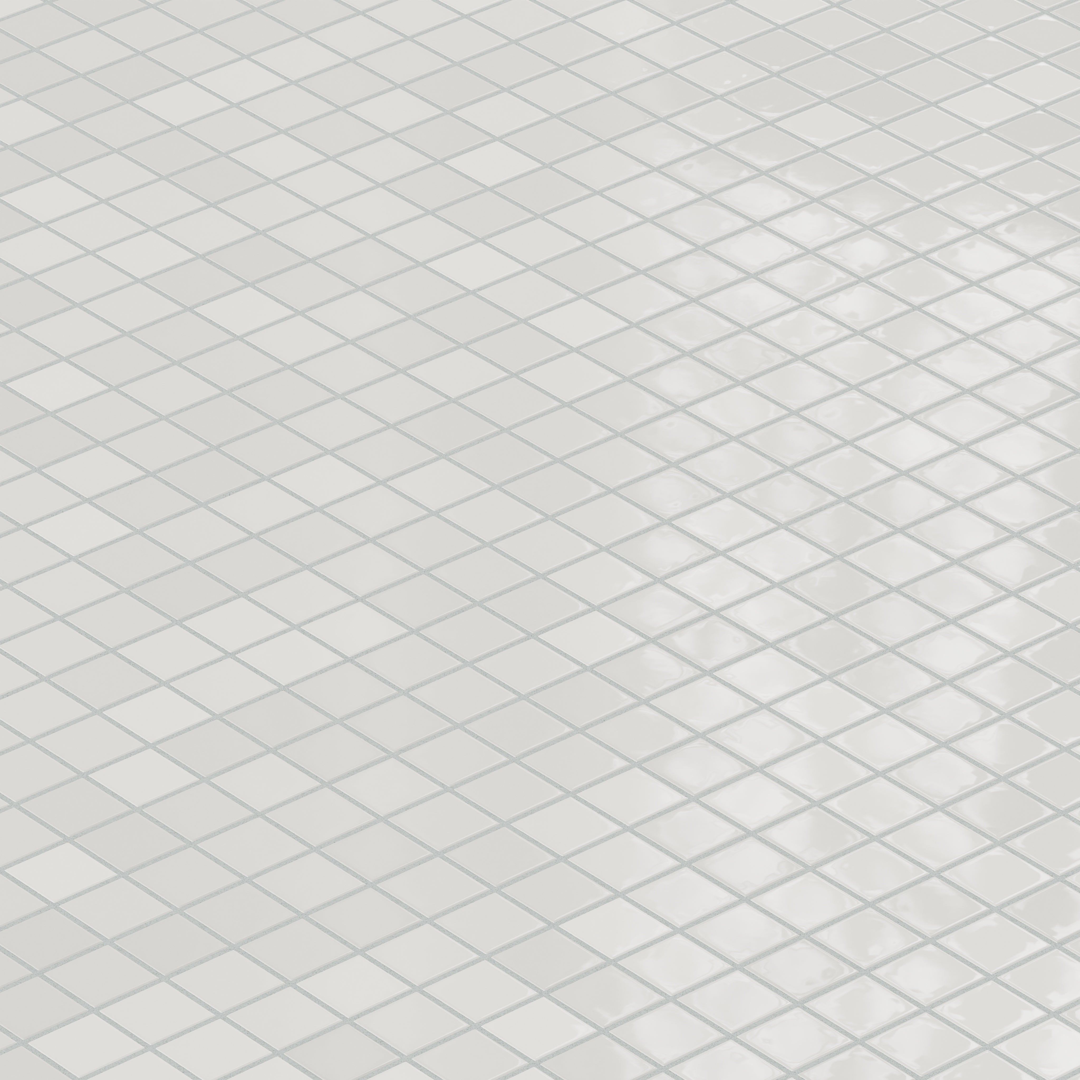 2x2 Straight Set Sheeted Natural Press Ceramic Mosaic Tile in Cloud Cover Gloss